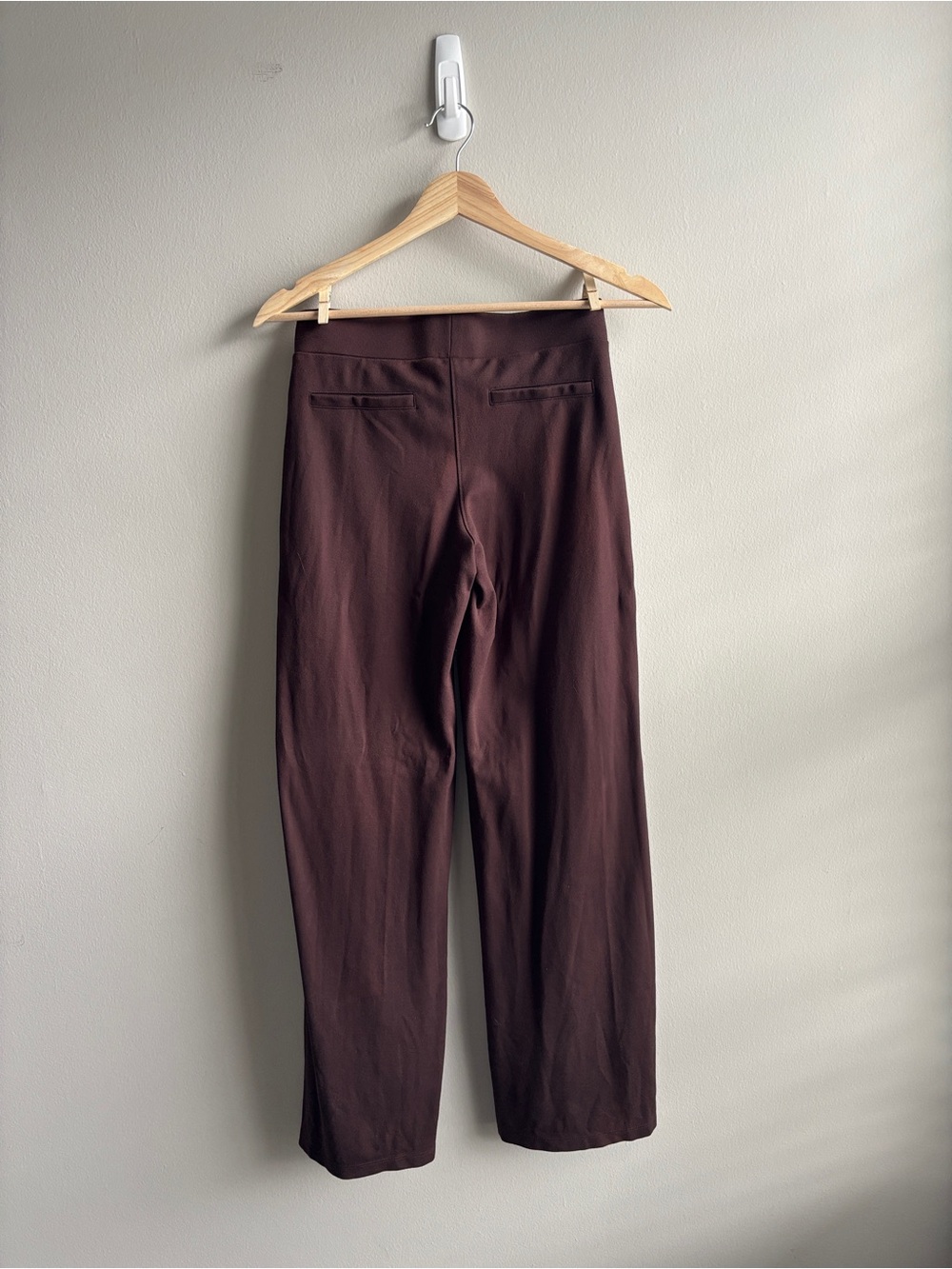 Quince Wide-Leg Ponte Pants — Dark Brown - Picture 5 of 6